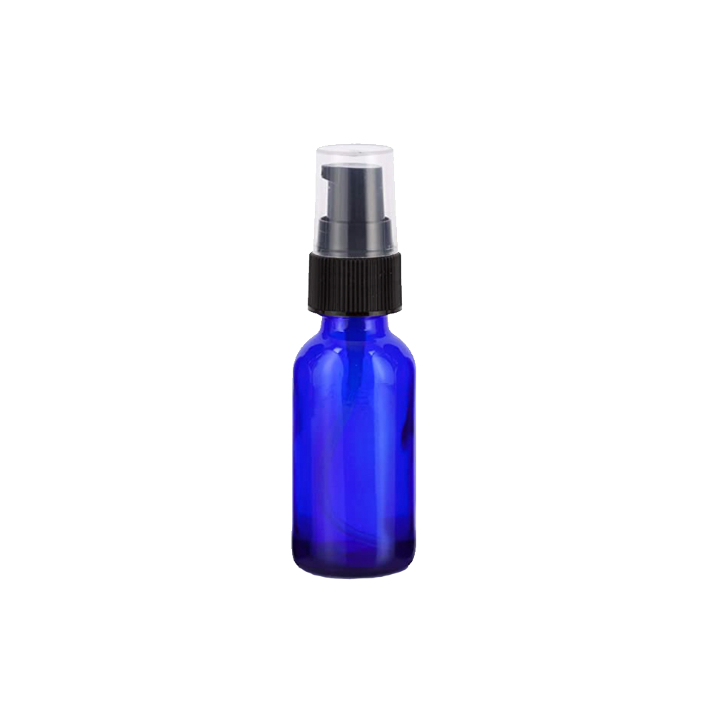 REST Travel Bottle - 1 oz Cobalt Blue Bottle with Pump