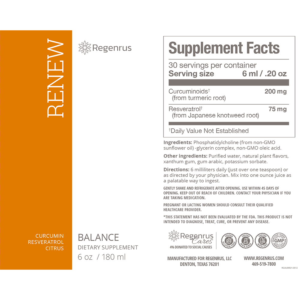 RENEW - Cell Support Liquid Supplement