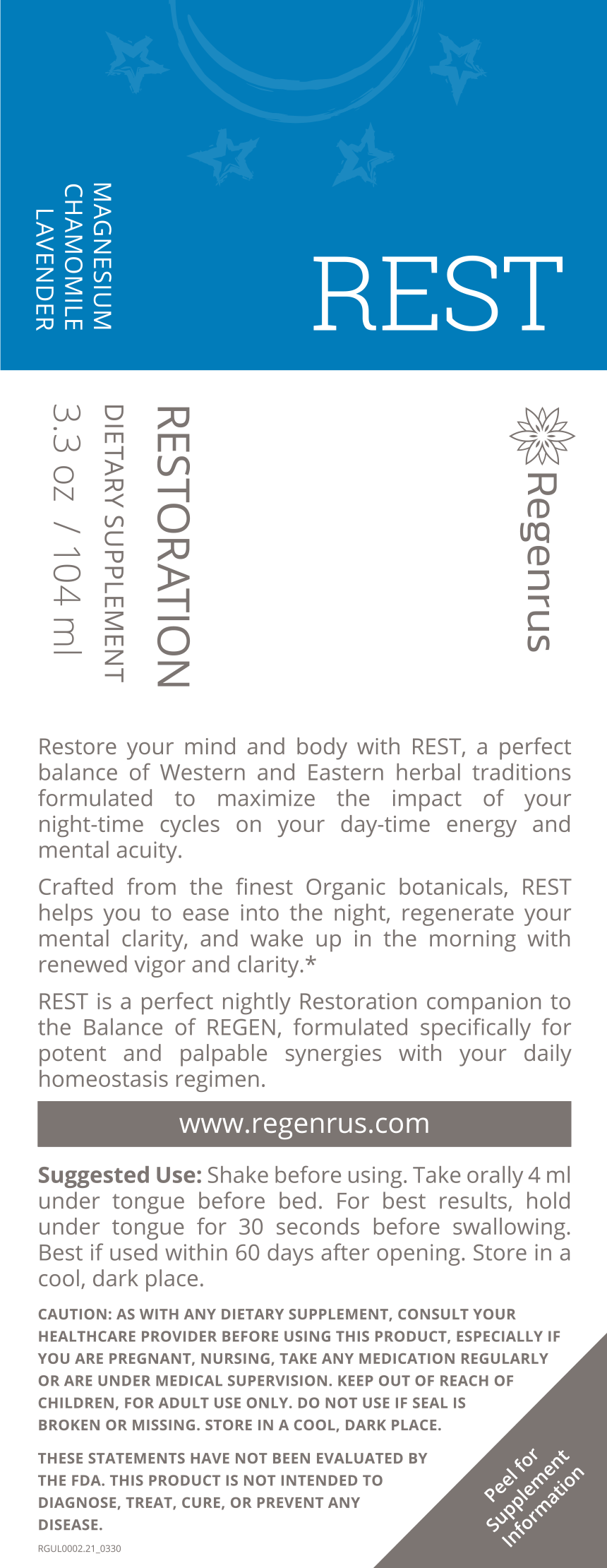 REST - Natural Sleep Liquid Supplement